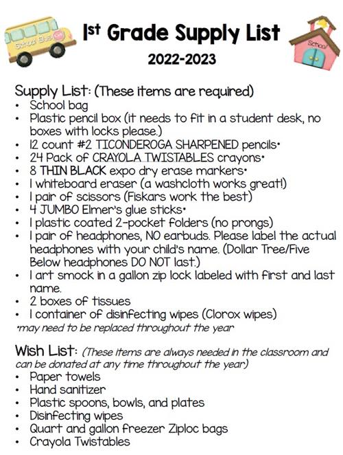 Supply List